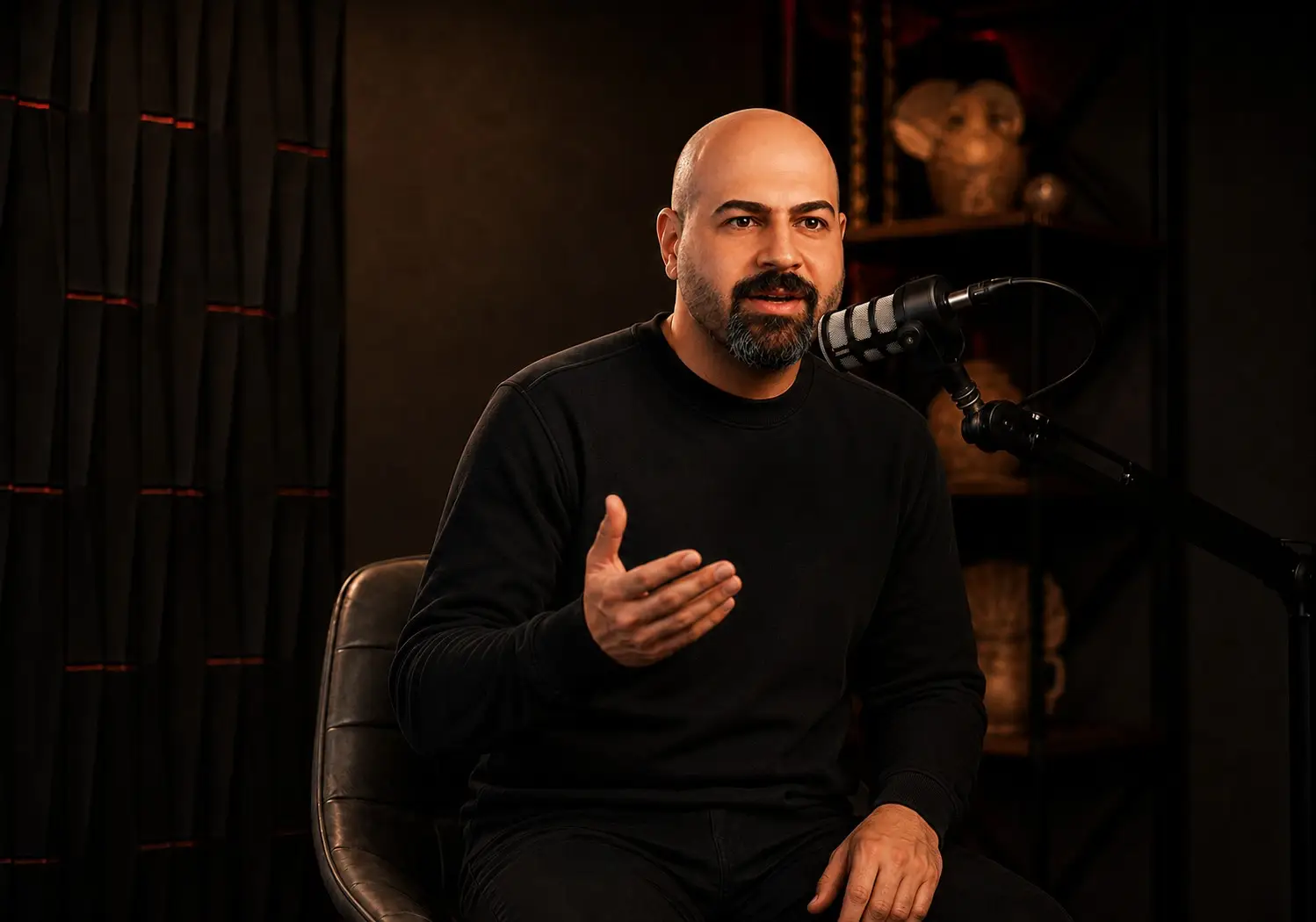 Ahmad Hailat, Founder and Chief Growth Officer of ONQOL, speaking during a podcast recording
