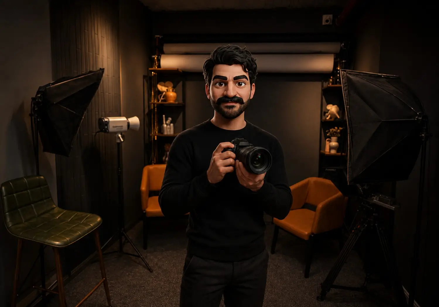 Meet the visionary behind the lens. Professional video production studio setup in Amman, delivering exceptional visual storytelling.