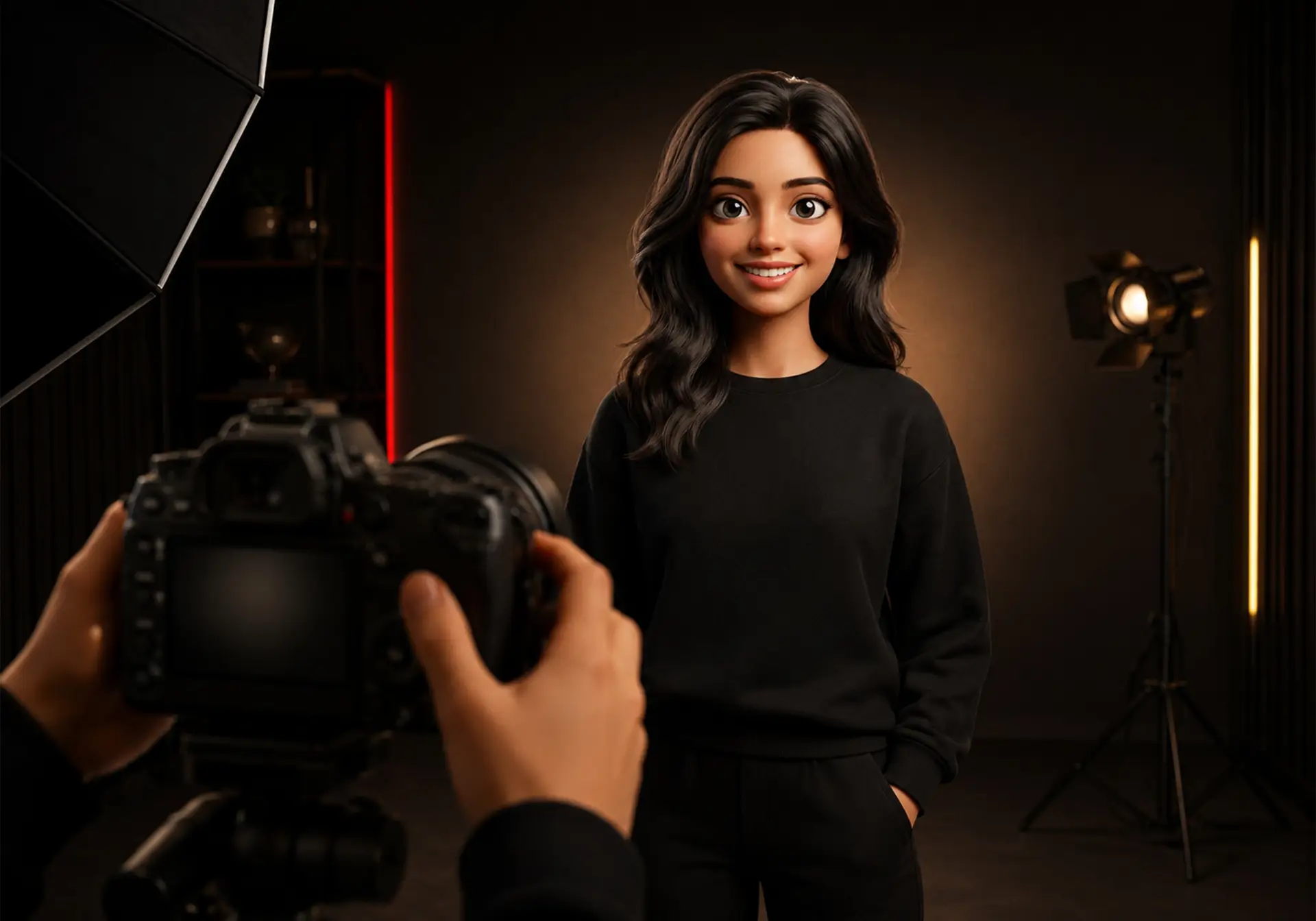 Rama on set at ONQOL Studio during a portrait shoot